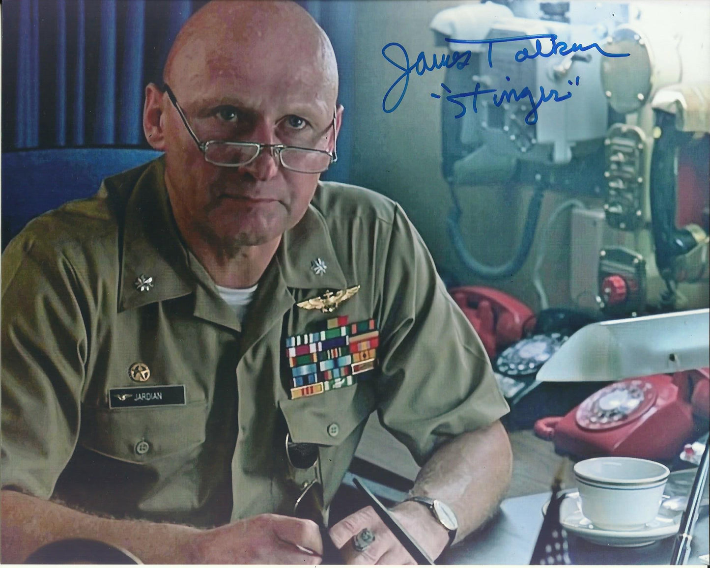 JAMES TOLKAN SIGNED TOP GUN  8X10 PHOTO (1)