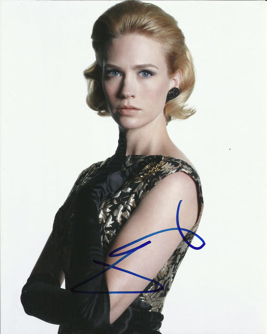 JANUARY JONES SIGNED SEXY MAD MEN 10X8 PHOTO (1)