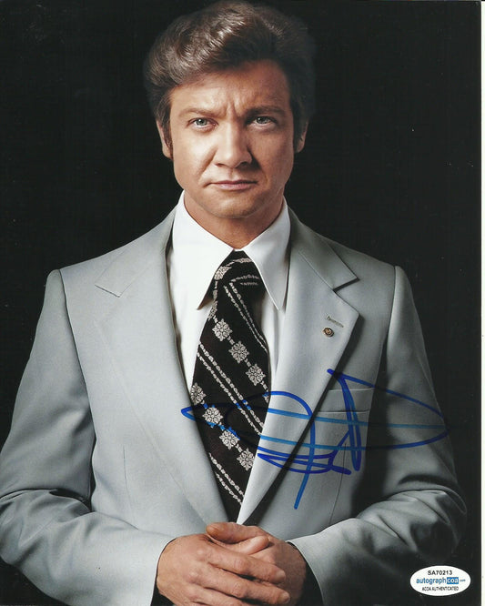 JEREMY RENNER SIGNED AMERICAN HUSTLE 8X10 PHOTO  ALSO ACOA CERTIFIED