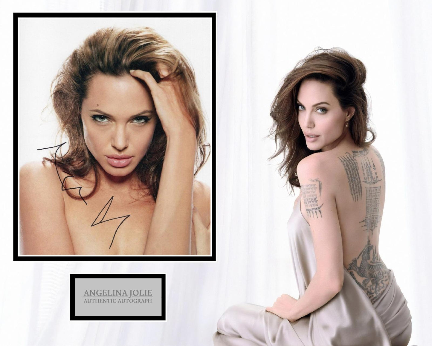 ANGELINA JOLIE SIGNED SEXY PHOTO MOUNT UACC REG 242 (1)