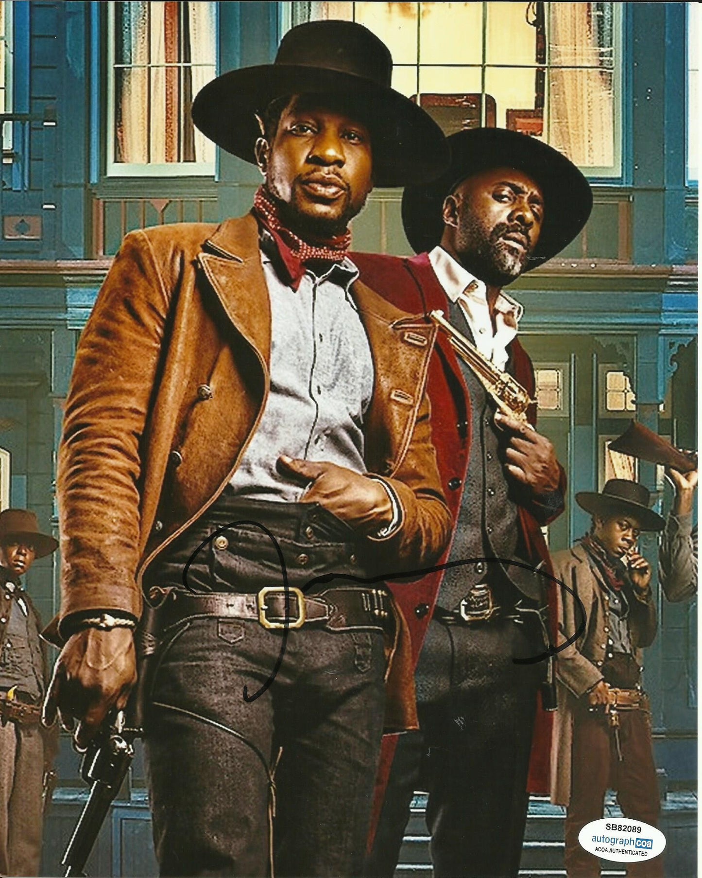 JONATHAN MAJORS SIGNED THE HARDER THEY FALL 8X10 PHOTO ALSO ACOA (1)