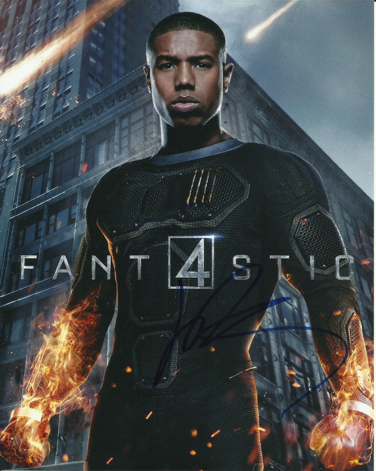 MICHAEL B JORDAN SIGNED FANTASTIC FOUR 8X10 PHOTO (1)