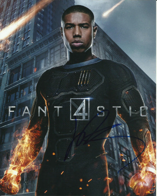 MICHAEL B JORDAN SIGNED FANTASTIC FOUR 8X10 PHOTO (1)