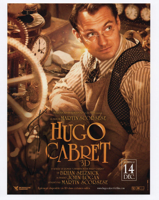 JUDE LAW SIGNED HUGO 8X10 PHOTO