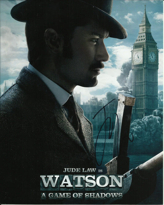 JUDE LAW SIGNED SHERLOCK HOLMES 8X10 PHOTO (3)