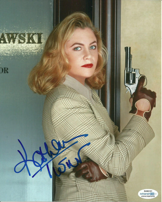 KATHLEEN TURNER SIGNED V.I WASHOWSKI 10X8 PHOTO ALSO ACOA CERTIFIED