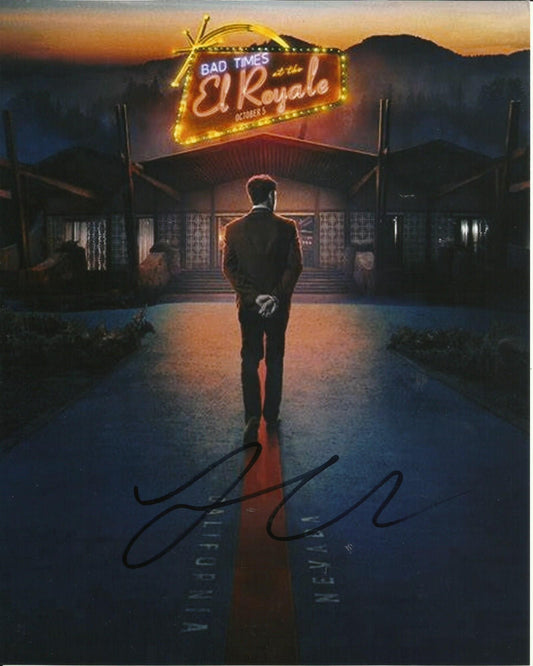 LEWIS PULLMAN SIGNED BAD TIMES AT THE EL ROYALE 8X10 PHOTO  (4)