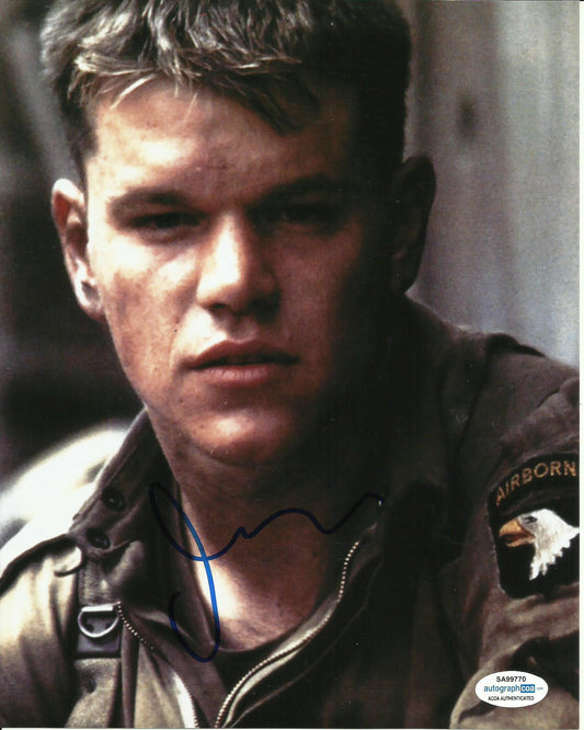 MATT DAMON SIGNED SAVING PRIVATE RYAN 8X10 PHOTO (3) ALSO ACOA