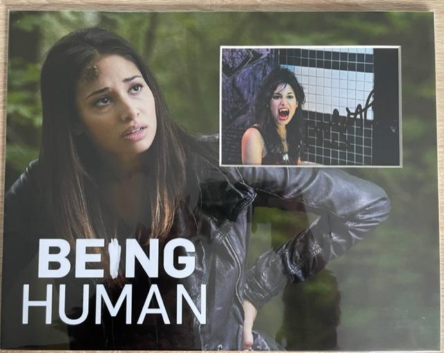 MEAGHAN RATH SIGNED 14X11 BEING HUMAN PHOTO MOUNT