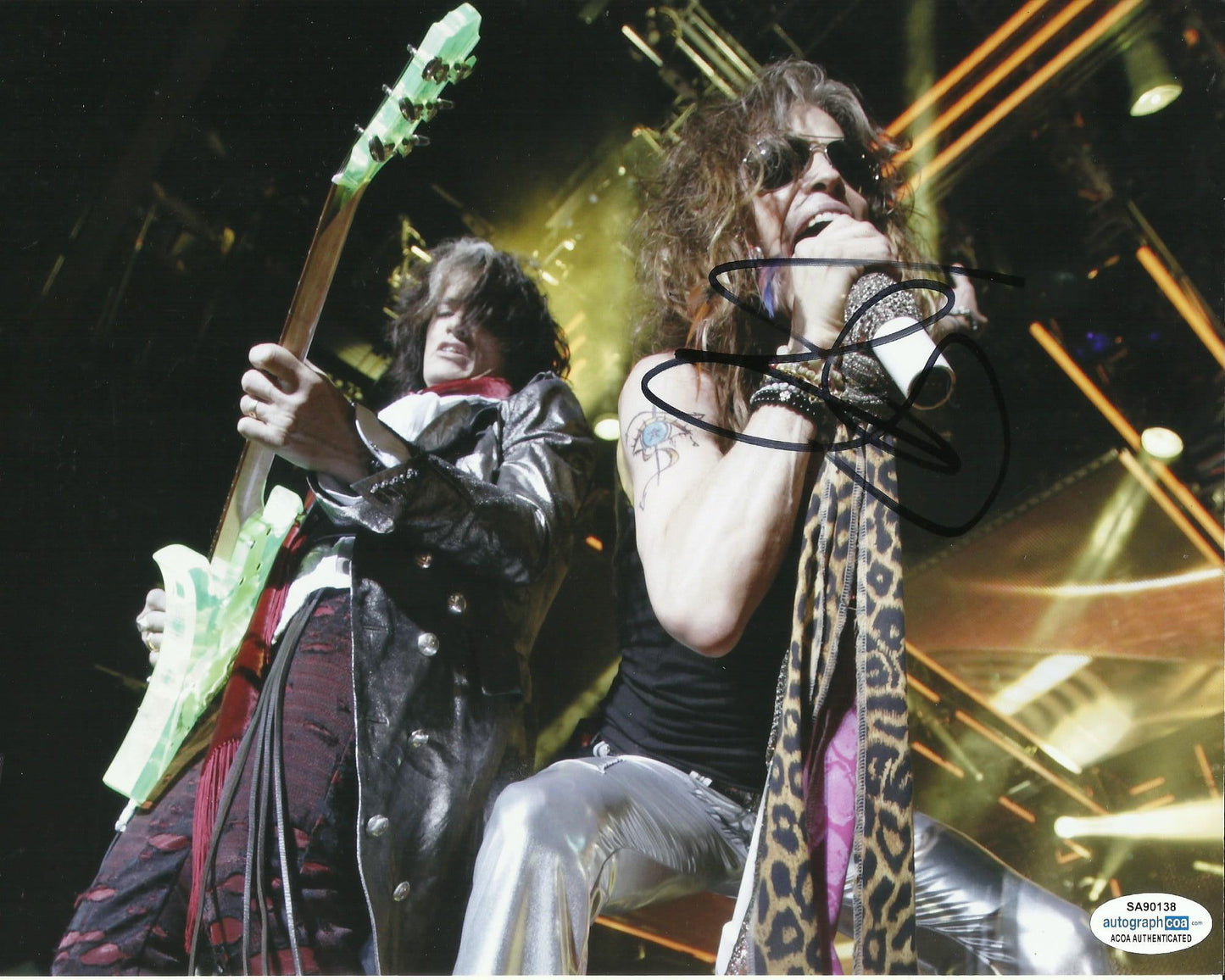 STEVEN TYLER SIGNED AEROSMITH 8X10 PHOTO (14) ALSO ACOA CERTIFIED