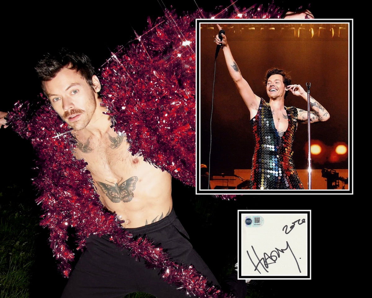 HARRY STYLES SIGNED PHOTO MOUNT ALSO ACG VIDEO PROOF