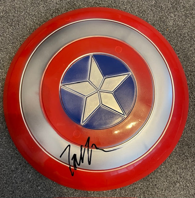 TESSA THOMPSON SIGNED CAPTAIN AMERICA MARVEL PLASTIC 12 INCH SHIELD