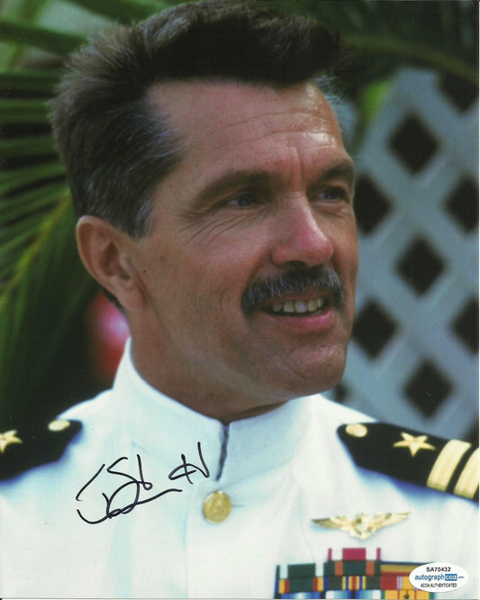 TOM SKERRITT SIGNED TOP GUN 8X10 PHOTO ALSO ACOA CERTIFIED