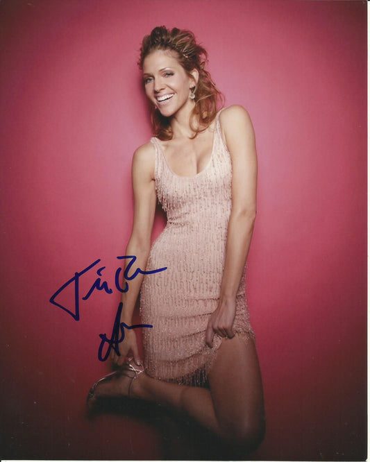 TRICIA HELFER SIGNED SEXY 10X8 PHOTO