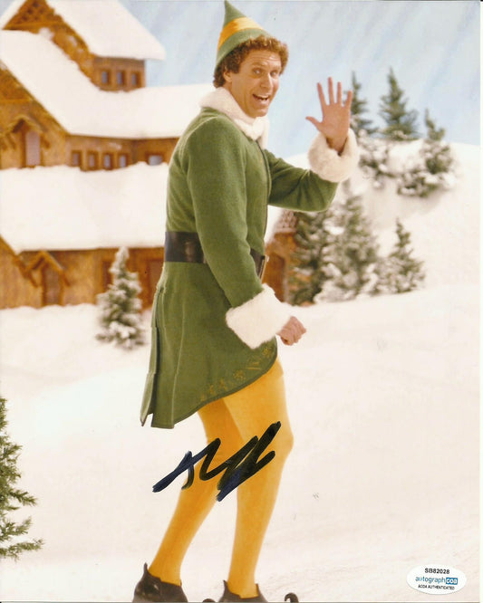 WILL FERRELL SIGNED ELF 8X10 PHOTO ALSO ACOA (1)