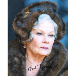JUDI DENCH SIGNED MURDER ON THE ORIENT EXPRESS 10X8 PHOTO 