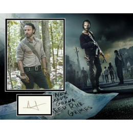 ANDREW LINCOLN SIGNED THE WALKING DEAD PHOTO MOUNT ALSO SWAU