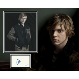 EVAN PETERS SIGNED AMERICAN HORROR STORY PHOTO MOUNT ALSO ACOA