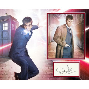 DAVID TENNANT SIGNED DR WHO PHOTO MOUNT ALSO SWAU