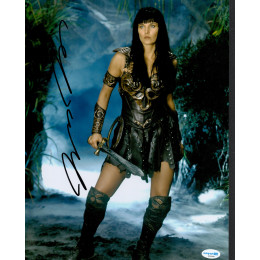 LUCY LAWLESS SIGNED LARGE XENA 14X11 PHOTO (3) ALSO ACOA