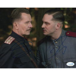 GARY OLDMAN AND TOM HARDY SIGNED CHILD 44 8X10 PHOTO ALSO ACOA CERTIFIED