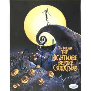 TIM BURTON SIGNED THE NIGHTMARE BEFORE CHRISTMAS 8X10 PHOTO (1) ALSO ACOA