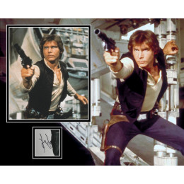 HARRISON FORD SIGNED STAR WARS PHOTO MOUNT ALSO ACOA