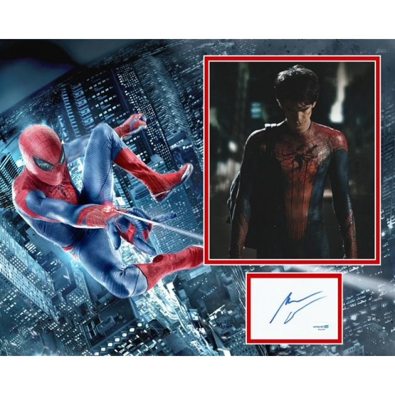 ANDREW GARFIELD SIGNED SPIDER-MAN PHOTO MOUNT ALSO ACOA