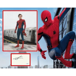 TOM HOLLAND SIGNED SPIDER-MAN PHOTO MOUNT ALSO ACOA