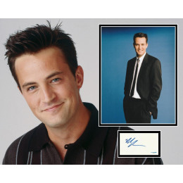 MATTHEW PERRY SIGNED FRIENDS PHOTO MOUNT ALSO ACOA