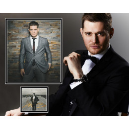 MICHAEL BUBLE SIGNED PHOTO MOUNT 