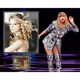 TAYLOR SWIFT SIGNED RED PHOTO MOUNT (2)