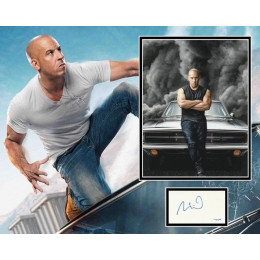 VIN DIESEL SIGNED FAST AND FURIOUS PHOTO MOUNT ALSO ACOA