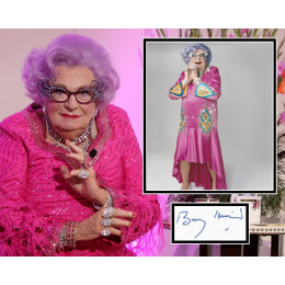 BARRY HUMPHRIES SIGNED DAME EDNA PHOTO MOUNT