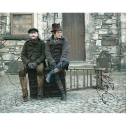 ANDY SERKIS AND SIMON PEGG SIGNED BURKE AND HARE 8X10 PHOTO 