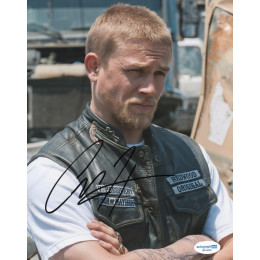 CHARLIE HUNNAM SIGNED SONS OF ANARCHY 8X10 PHOTO (1)  ALSO ACOA CERTIFIED