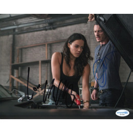 MICHELLE RODRIGUEZ AND LUKE EVANS SIGNED FAST AND FURIOUS 10X8 PHOTO (1) ALSO ACOA