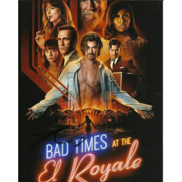 LEWIS PULLMAN SIGNED BAD TIMES AT THE EL ROYALE 8X10 PHOTO  (3)