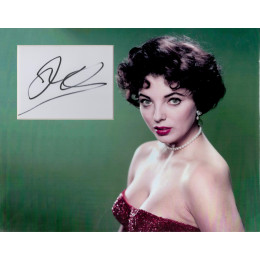 JOAN COLLINS SIGNED 14X11 SEXY PHOTO MOUNT (1)