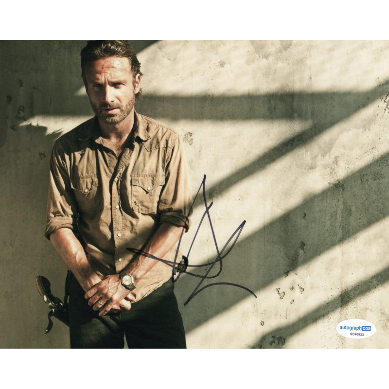 ANDREW LINCOLN SIGNED THE WALKING DEAD 8X10 PHOTO (2) ALSO ACOA