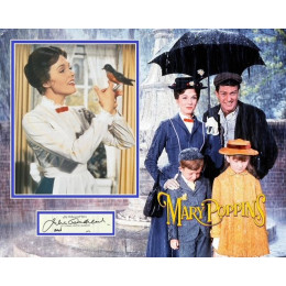 JULIE ANDREWS SIGNED MARY POPPINS PHOTO MOUNT 