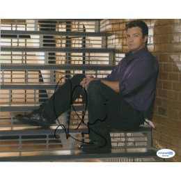 NATHAN FILLION SIGNED CASTLE 8X10 PHOTO also ACOA certified (3)