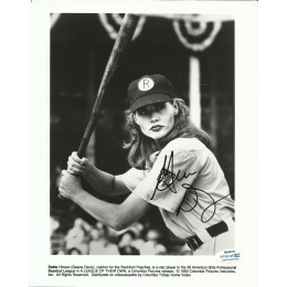 GEENA DAVIS SIGNED A LEAGUE OF THEIR OWN 10X8 PHOTO (1) also ACOA certified
