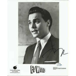 JOHNNY DEPP SIGNED 8X10 ED WOOD PHOTO (1) ALSO ACOA CERTIFIED