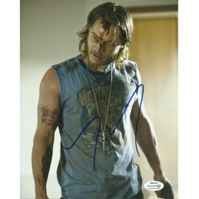 TRAVIS FIMMEL SIGNED BAYTOWN OUTLAWS 8X10 PHOTO (2) ALSO ACOA CERTIFIED