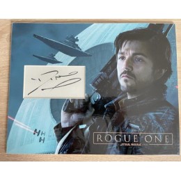 DIEGO LUNA SIGNED 14X11 ROGUE ONE PHOTO MOUNT 