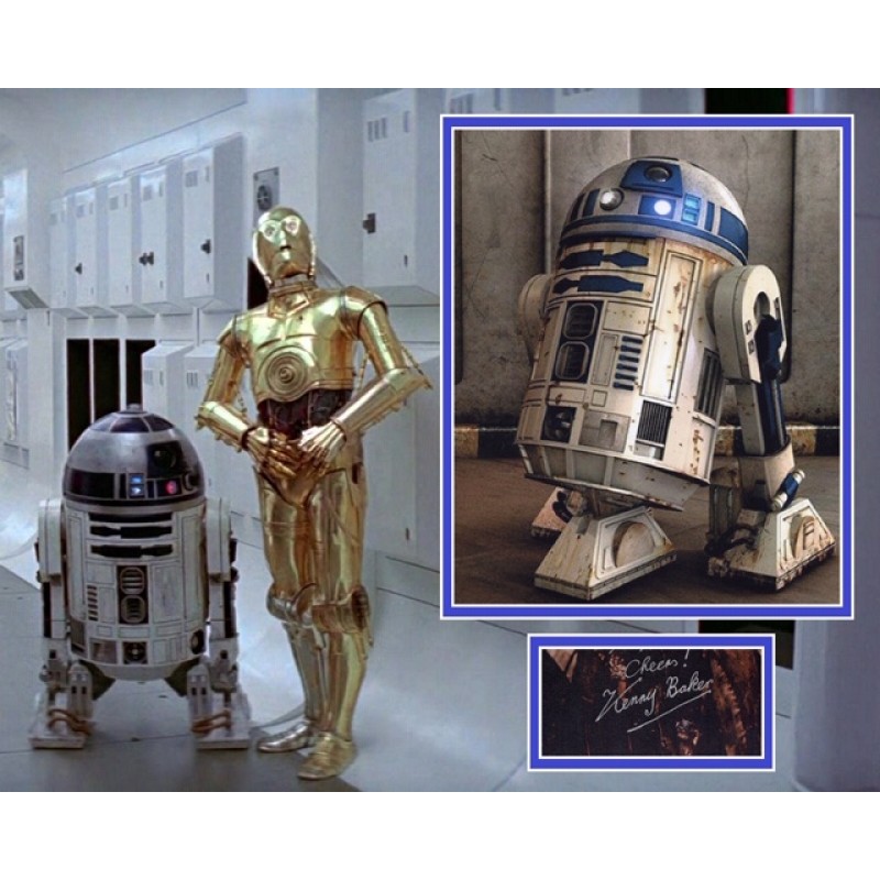 KENNY BAKER SIGNED STAR WARS R2-D2 PHOTO MOUNT UACC REG 242 (1)