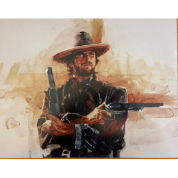 CLINT EASTWOOD SIGNED WESTERN 14X11 PHOTO (4)