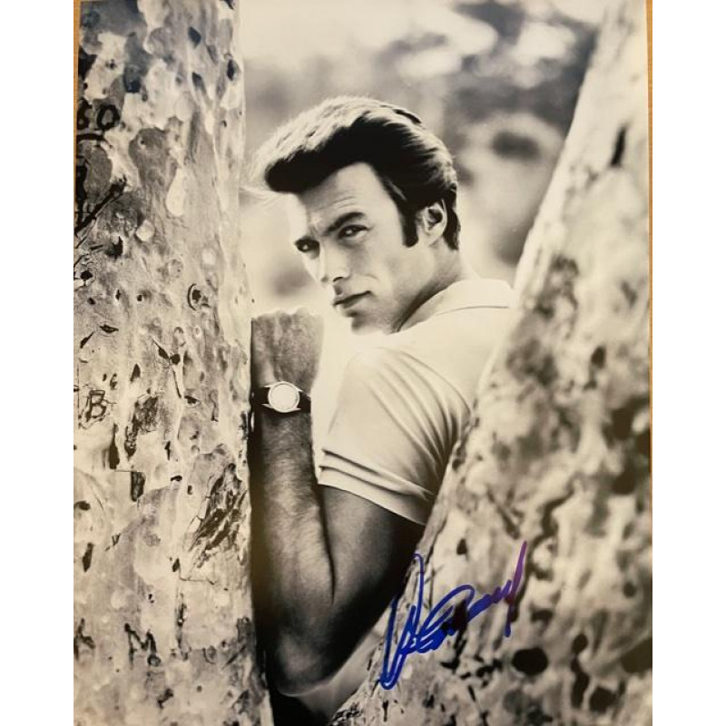 CLINT EASTWOOD SIGNED YOUNG 14X11 PHOTO (1) ALSO ACOA