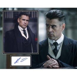 COLIN FARRELL SIGNED FANTASTIC BEASTS PHOTO MOUNT 